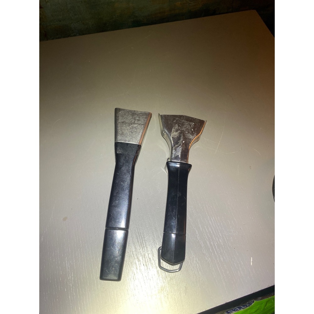 Vintage Corning Ware Detachable Handles Set of 2‎ Black Silver A and P series.